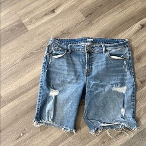 Old Navy Light Blue Distressed Jean Shorts